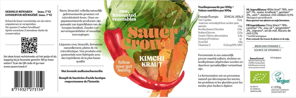 Kimchi Kraut (unpasteurised)