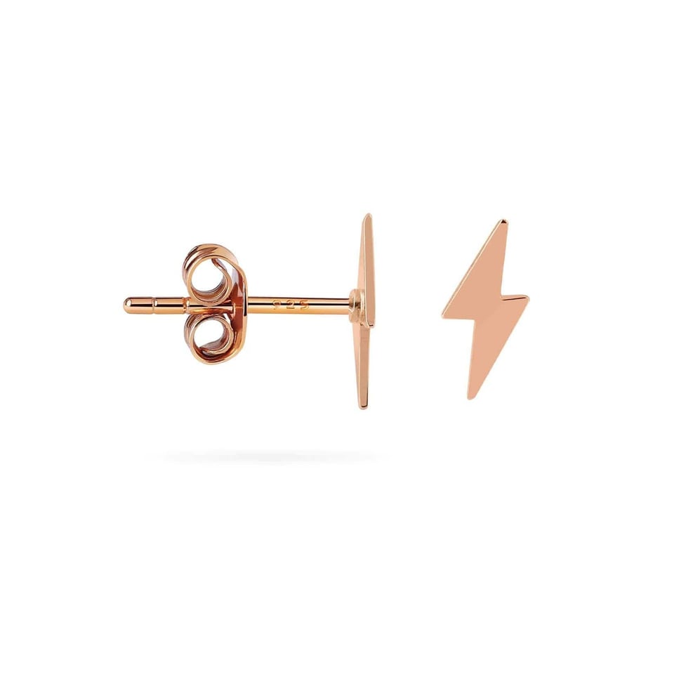 Rose Gold Plated Flash Stud Earrings