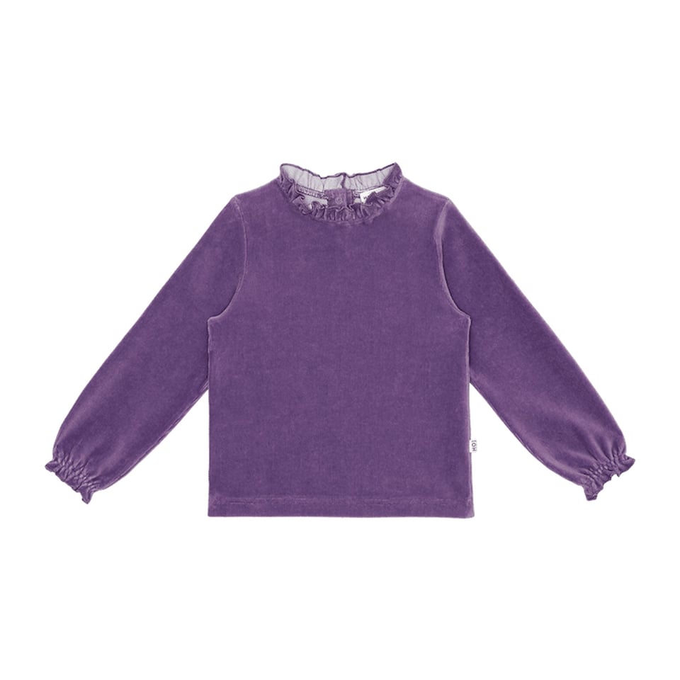 House of Jamie Frill Collar Jumper Magic Purple