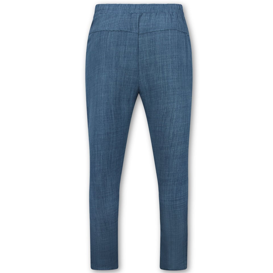 Linnen Twinset - Linnen Zomerset Heren - Linnen Overhemd Heren - Zomer Broek Heren - MG-011 - Blauw