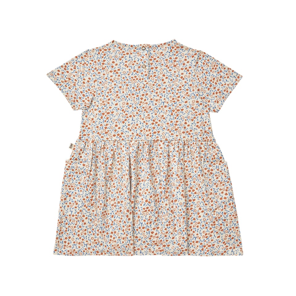 House of Jamie Relaxed Pocket Dress Peach Blush Mini Floral