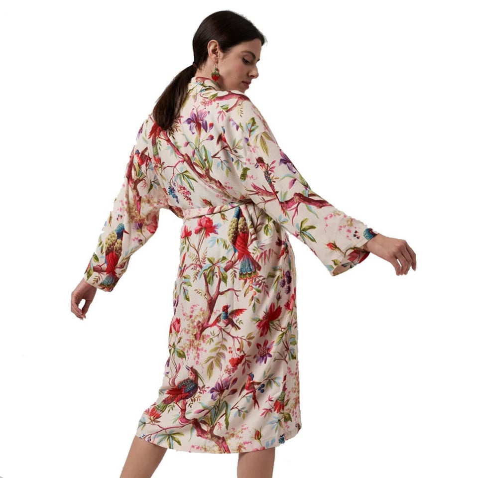 Kimono Royal Paradise Ecru Viscose One-Size