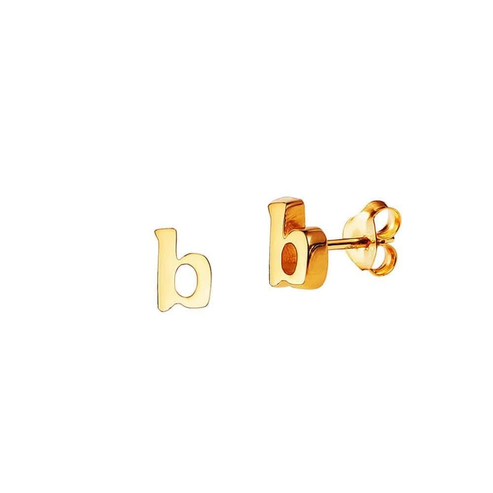 Gold Plated Stud Earring Letter y