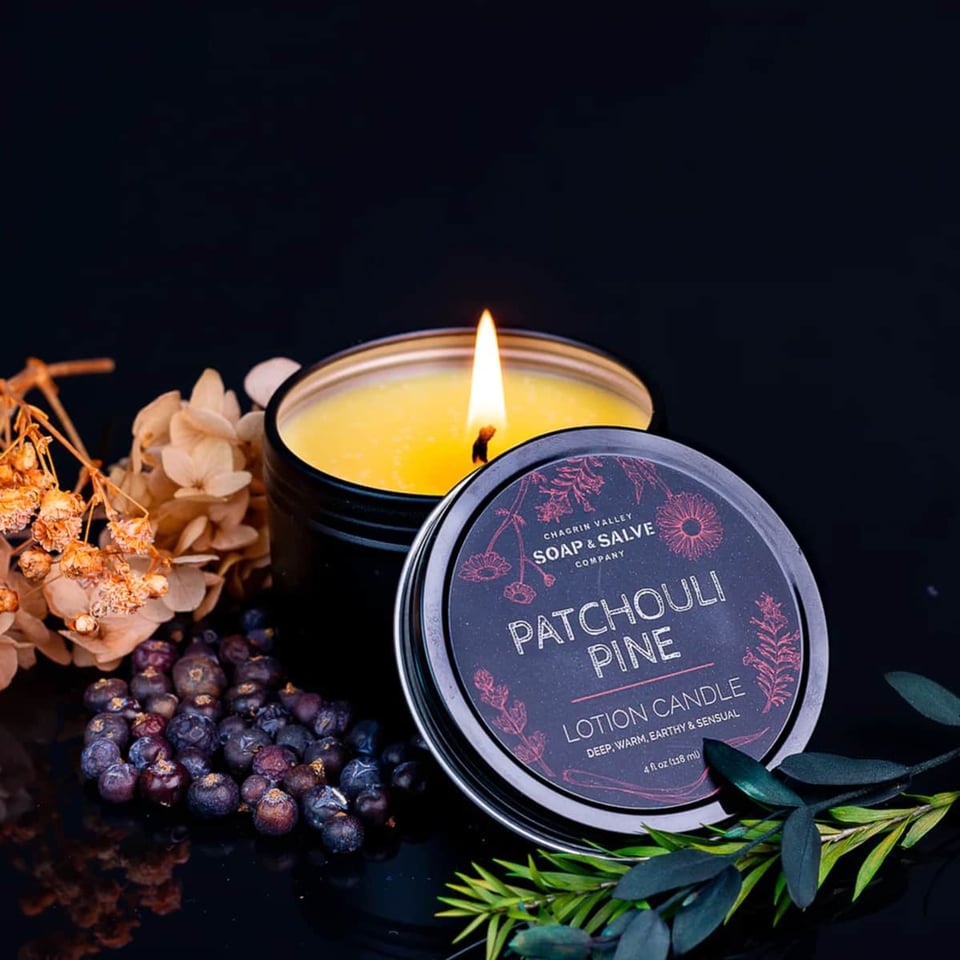 Chagrin Valley Body & Massage Candle Patchouli Pine