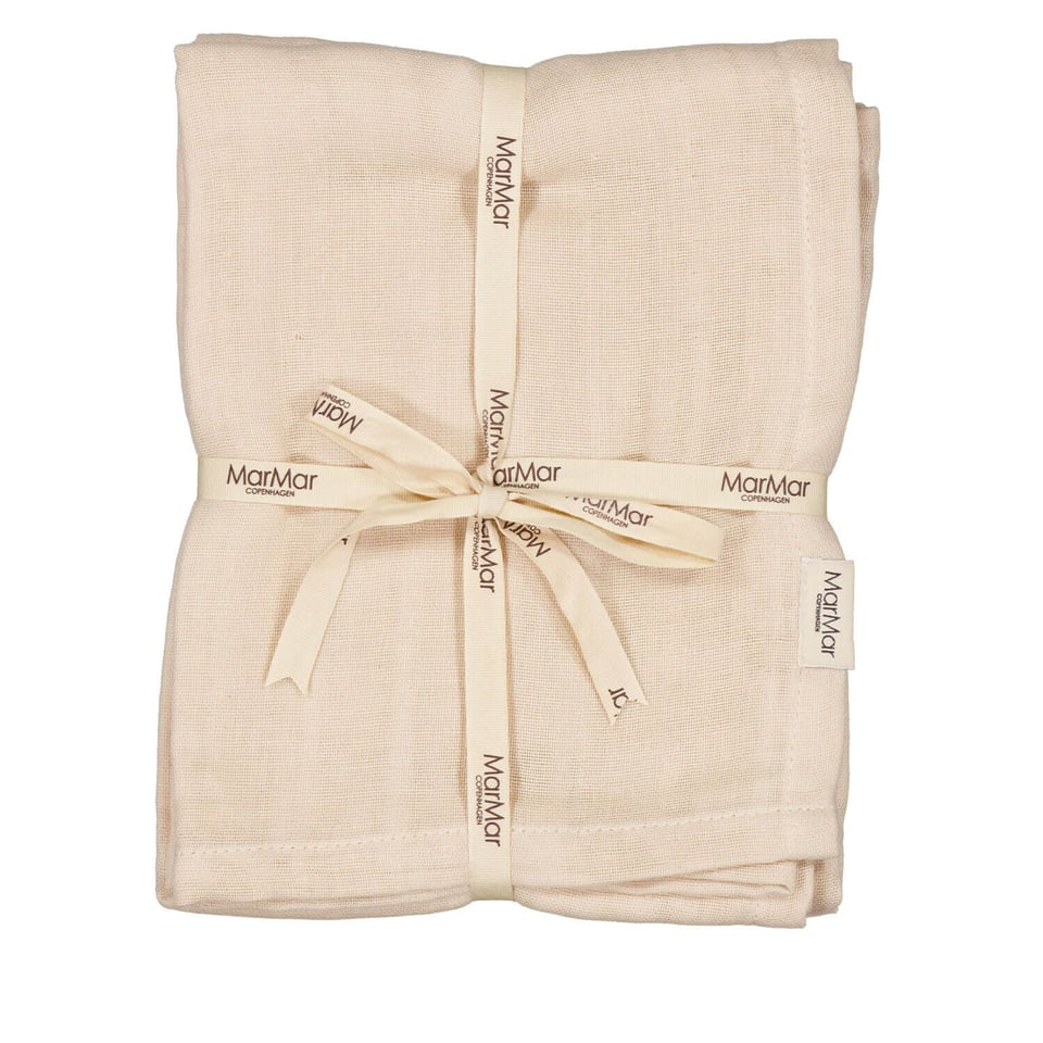 MAR MAR COPENHAGEN Oeko-Tex Muslin Set of 2, Ada Beige Rose