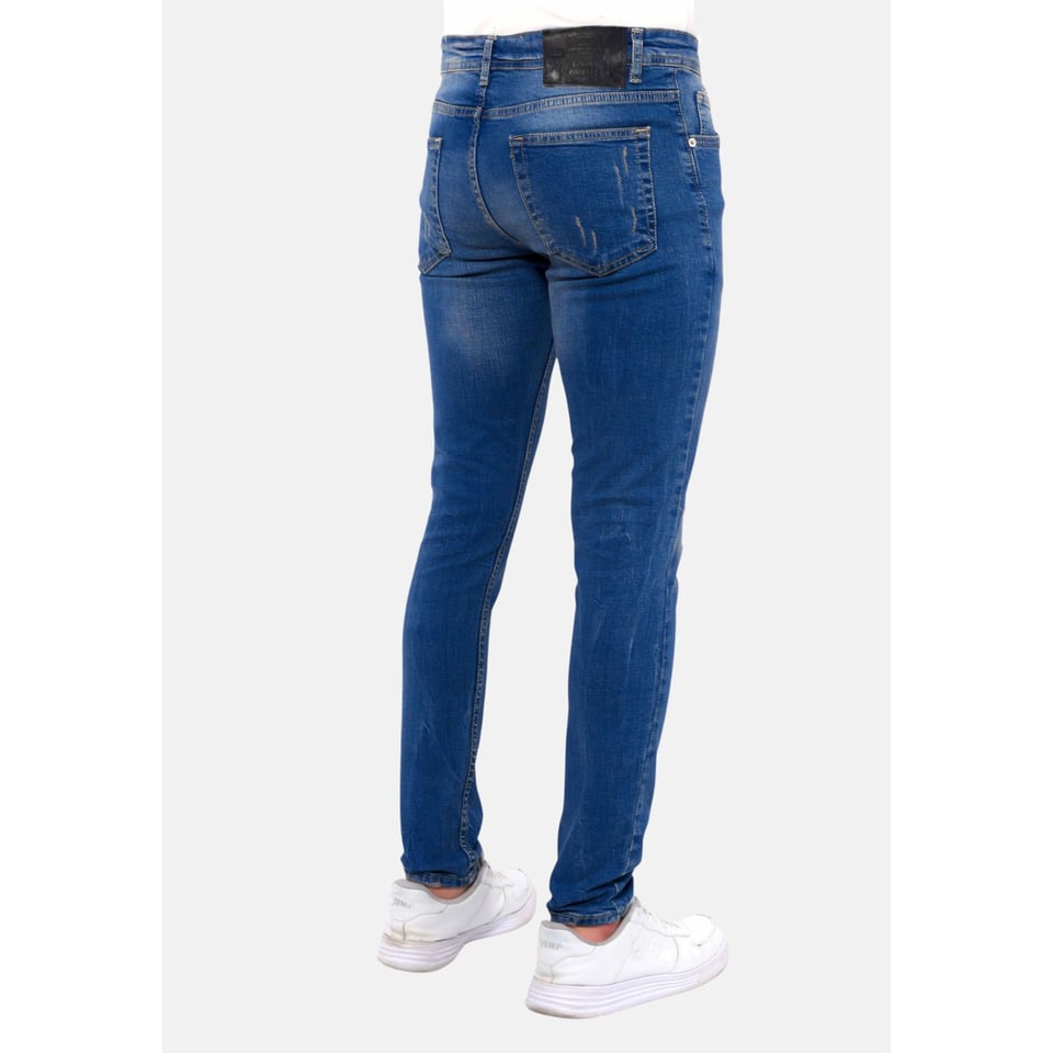 Ripped Jeans Heren Slim Fit Strech -DC-046- Blauw