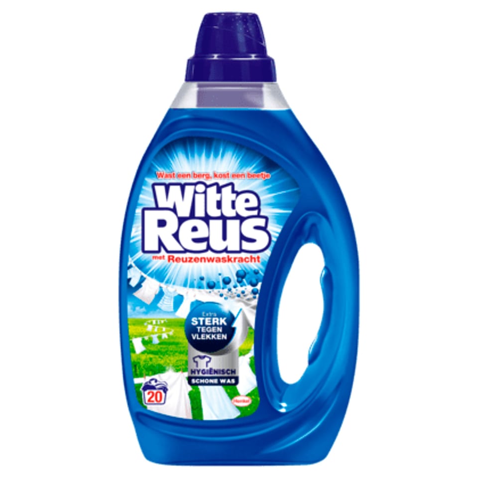 Witte Reus Wasmiddel Vloeibaar Gel Wit 20sc