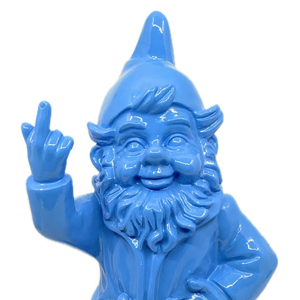 Beeldje Kabouter F*ck You Blauw 10cm