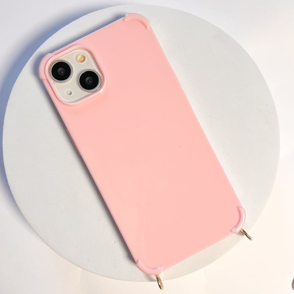 Roze iPhone Hoesje met Haakjes  Stijlvol & Handig voor Telefoonkoorden