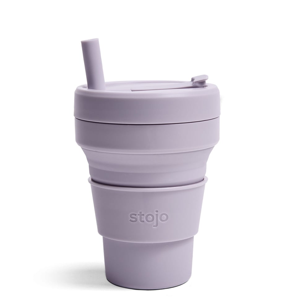 Stojo Junior Cup 250 Ml Met Rietje Lila