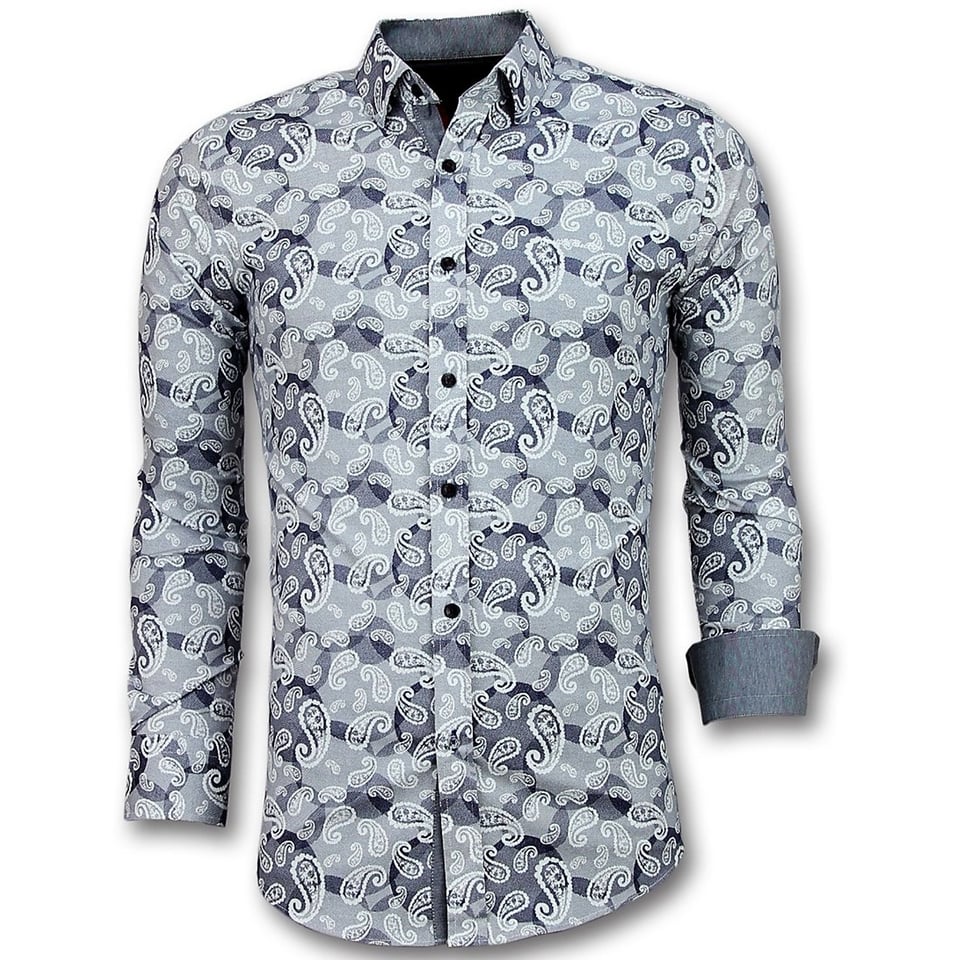 Maak los Dialoog Vooruit Exclusieve Heren Overhemd - Luxe Italiaanse Paisley Blouse - 3021 - Blauw |  Peddler
