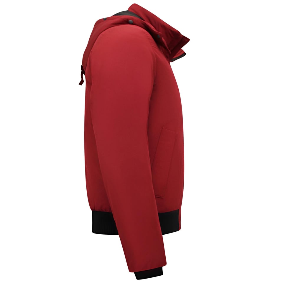 Gewatteerde Winterjas Heren Kort -7006 - Rood