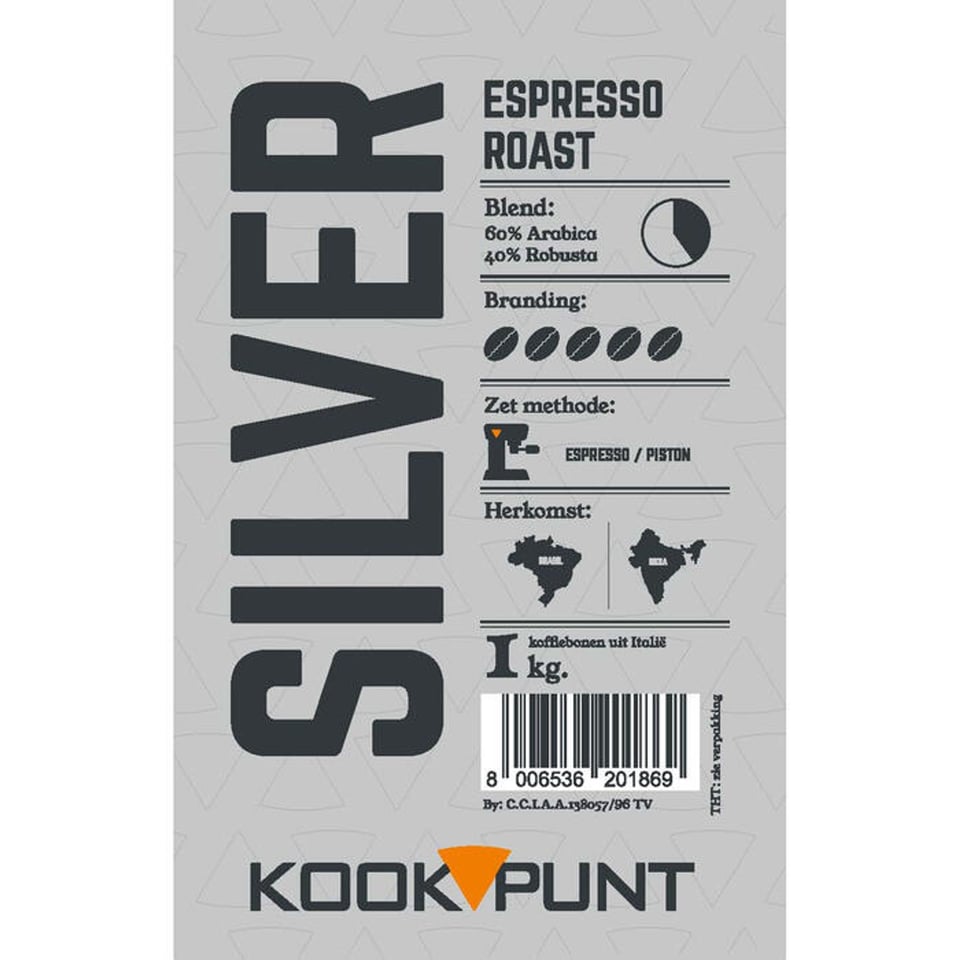 Kookpunt Silver Label Koffiebonen, 1kg