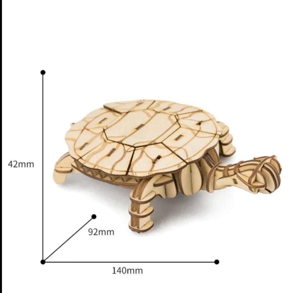Turtle Animal Model 3D Wooden Puzzle