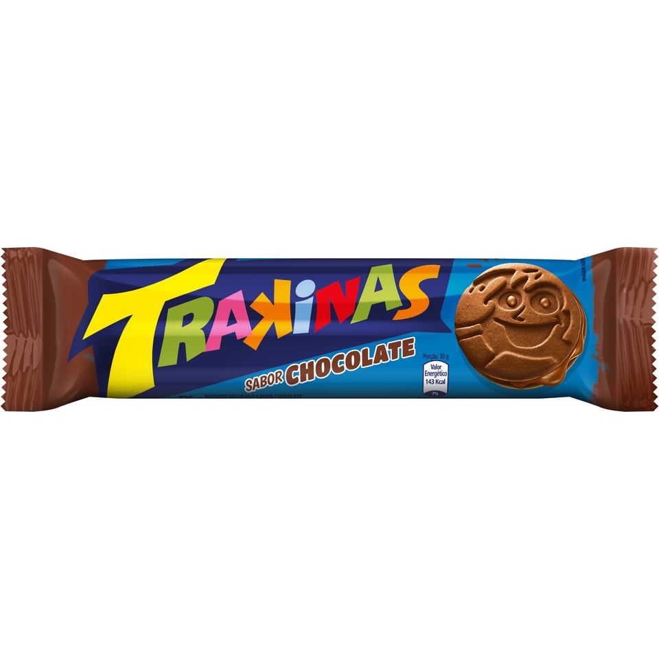 Biscoito Trakinas sabor Chocolate