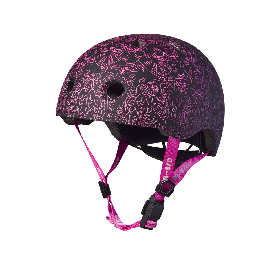 Micro PC Helm Deluxe Mandala Roze/paars - Maat: M (54-58 Cm)