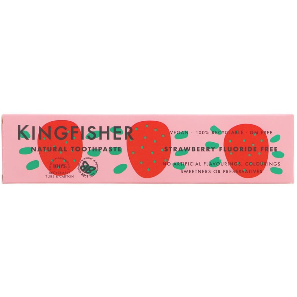 Kingfisher Strawberry Fluoride Free 100ml