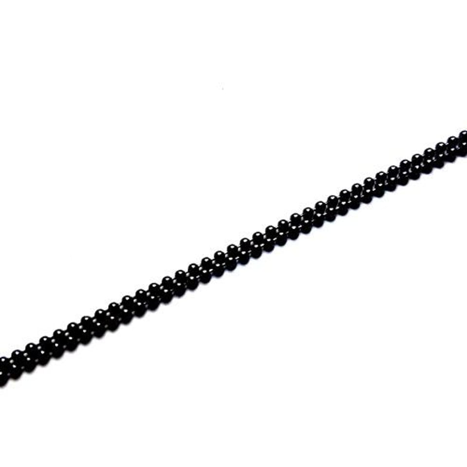 Ball Chain Antraciet Zilver 1,2 Mm