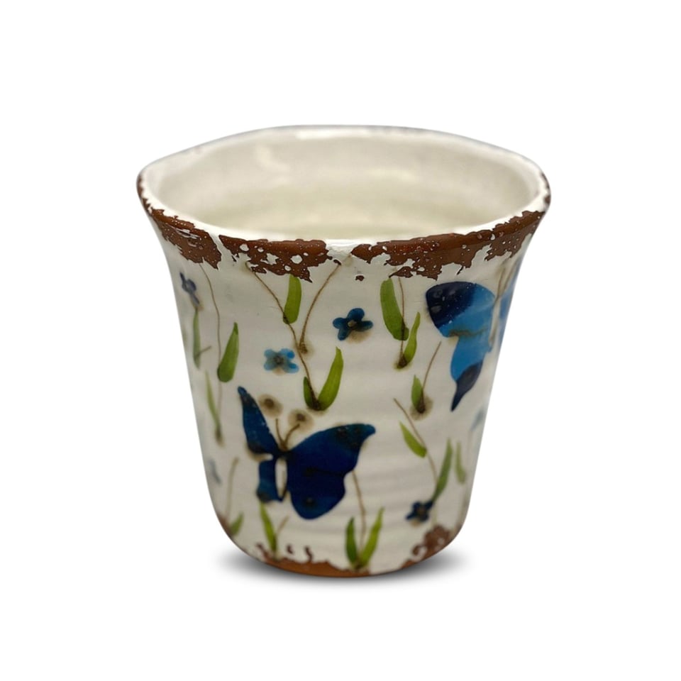 Bloempot Babette 1-1 Vlinder Blauw