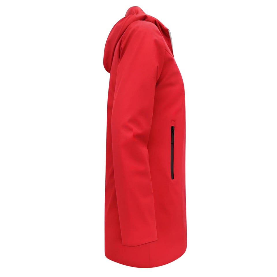 Double Face Dames Jassen Parka - Slim Fit - Rood