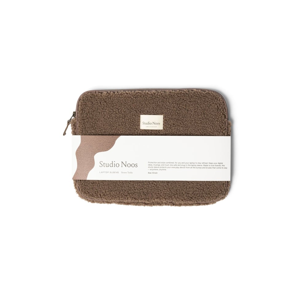 Brown Teddy Laptop Sleeve  13 INCH - Brown