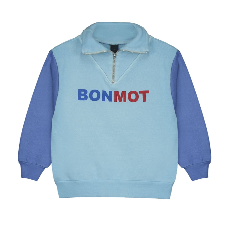 Bonmot Sweatshirt Zipp Bonmot River Blue