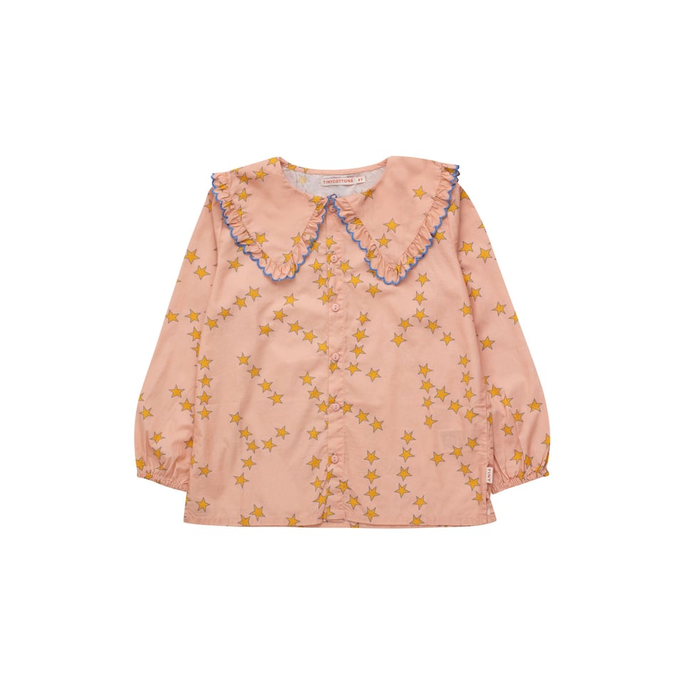 TINYCOTTONS TINY STARS FRILL COLLAR SHIRT peach TINYCOTTONS TINY STARS FRILL COLLAR SHIRT peach