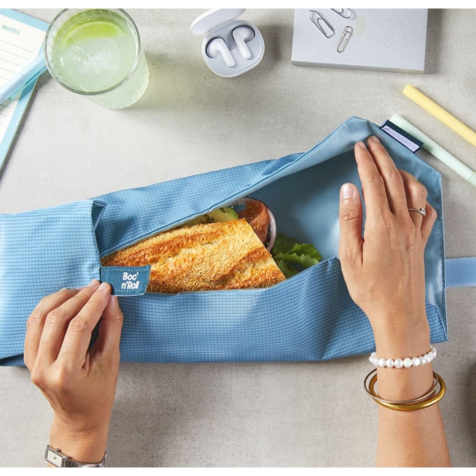 Roll'eat Boc'n'Roll Boterhamwikkel Active Zilver/blauw