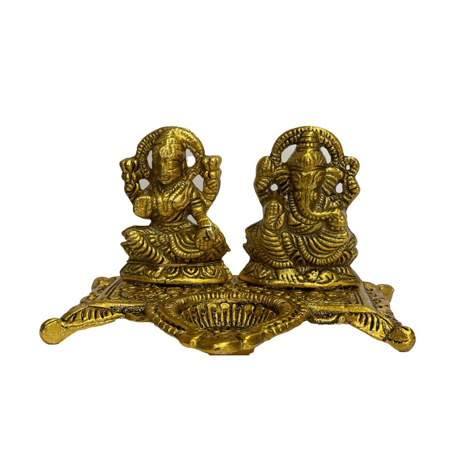 Maa Laxmi & Ganesha Idol (Brass)