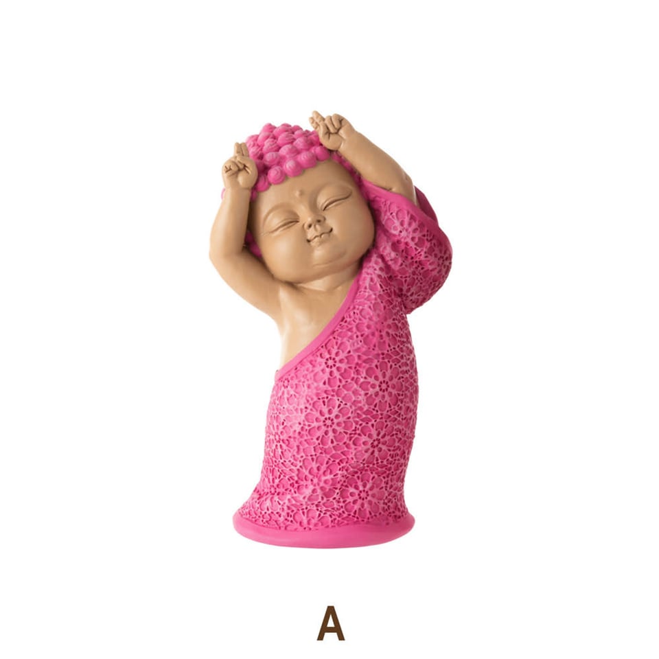 Beeldje Boeddha Grappig 13x20cm 2 Kleuren 3 Vormen