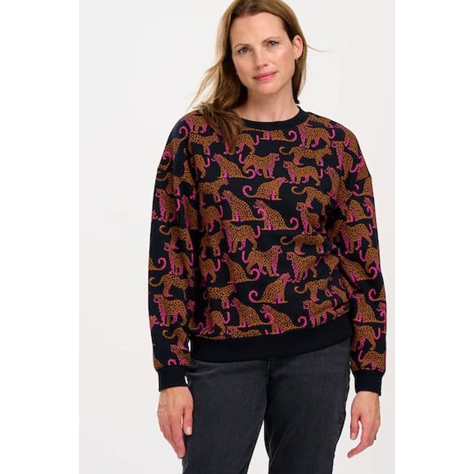 SUGARHILL Eadie Relaxed Sweatershirt Leopard spots