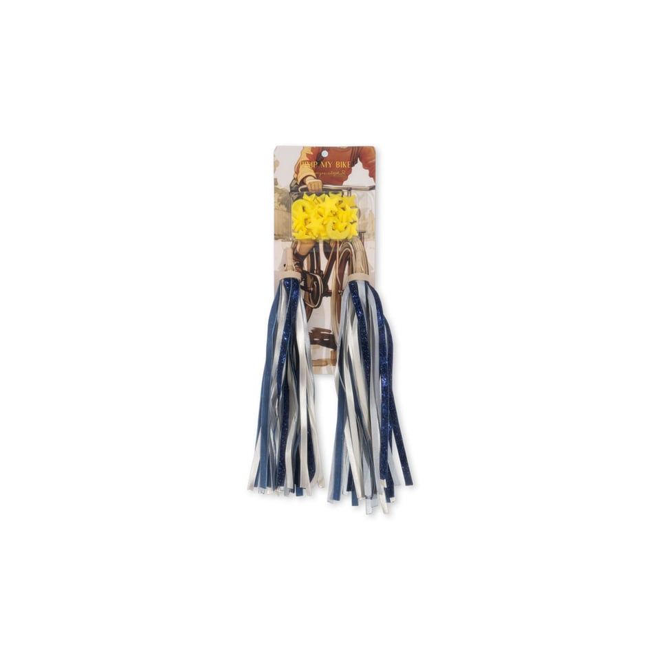 Konges Slojd Bicycle Streamers and Beads Dark Blue Glitter