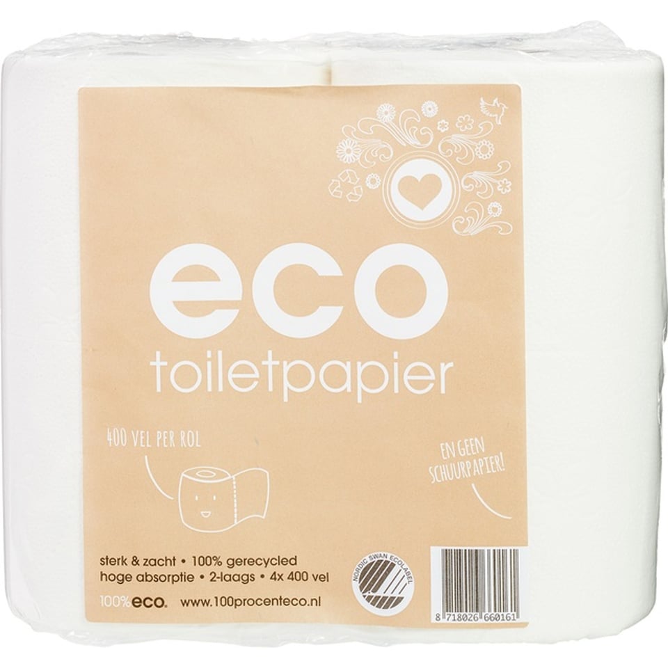 Toiletpapier Gerecycled 2-Laags