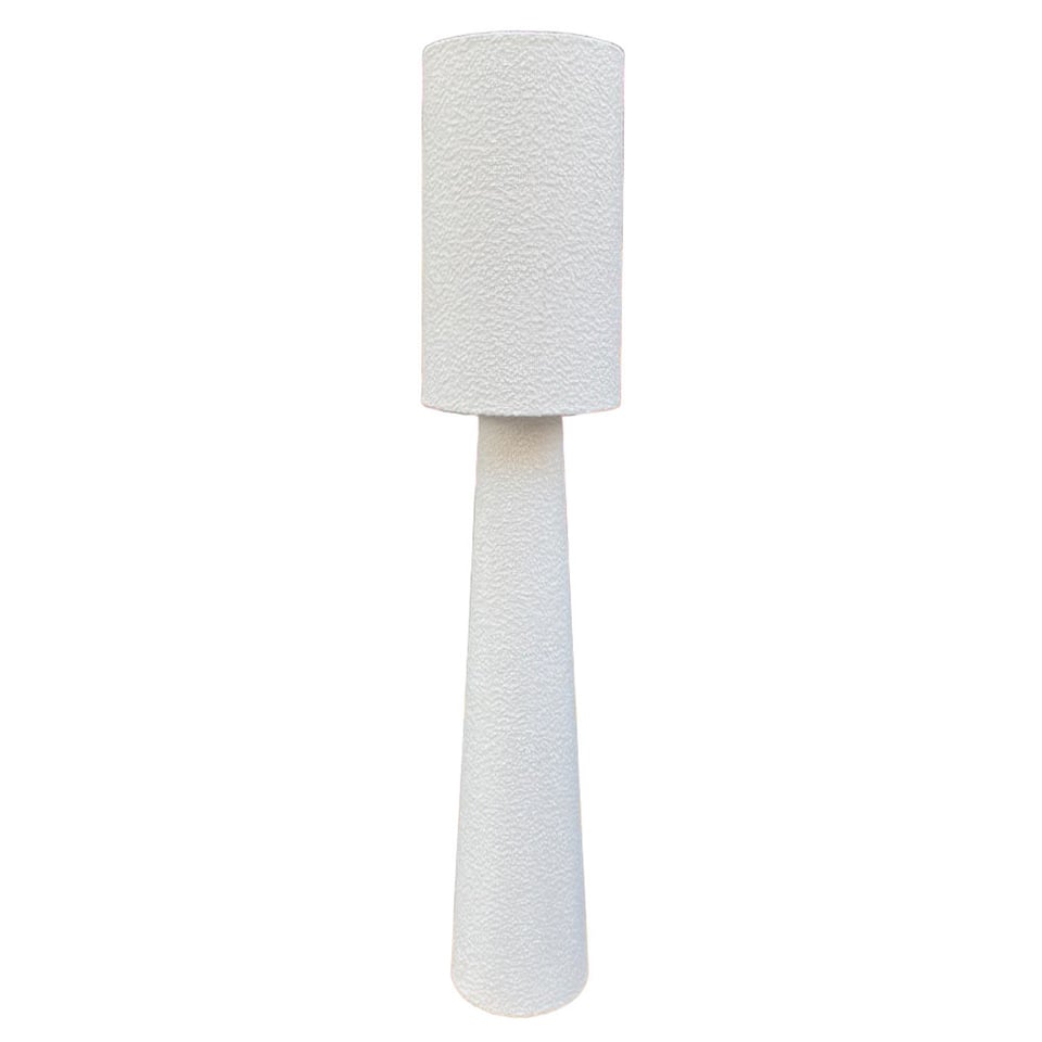 Vloer Lamp Amice Ivoor Wit Stof 28x138cm Set Met Kap