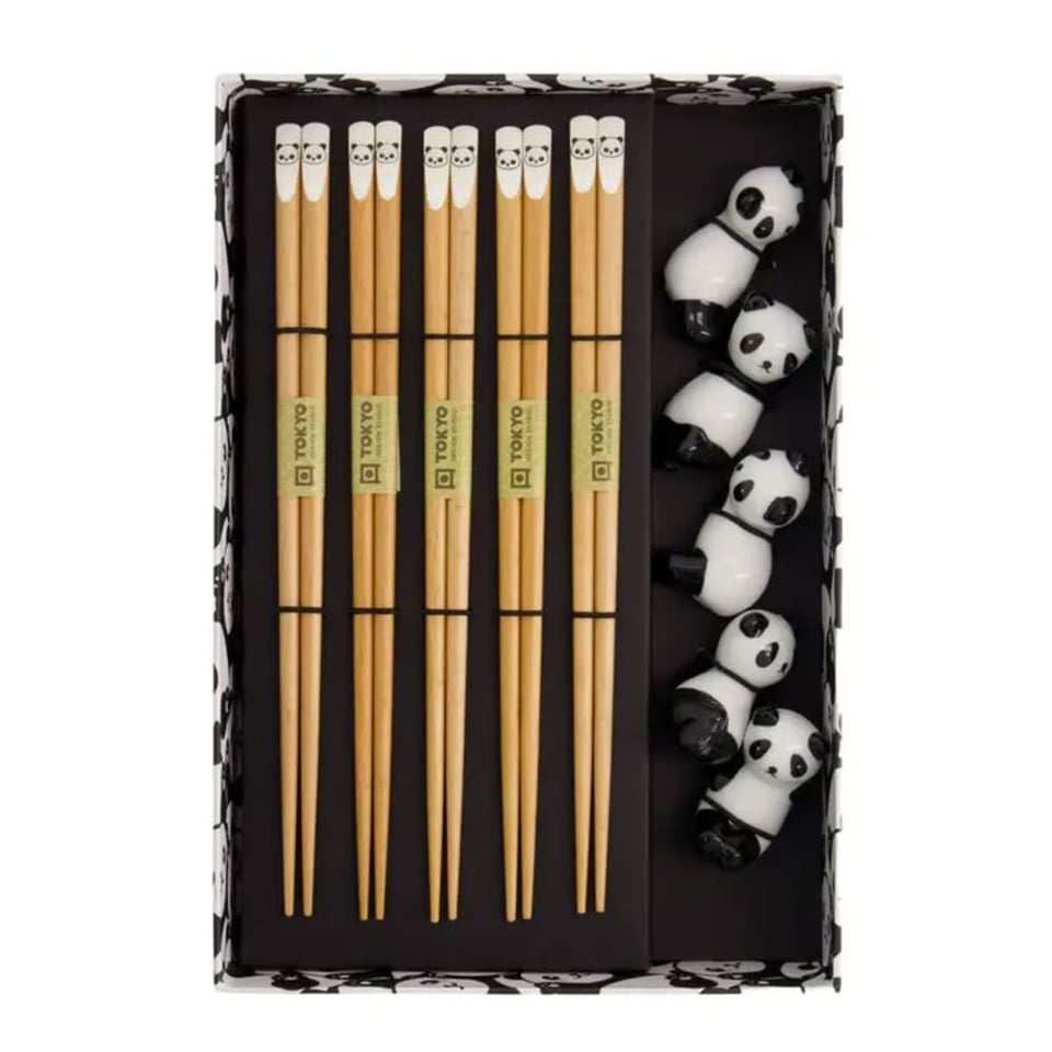 Chopsticks Panda Beer Set/5 in Cadeau Doos