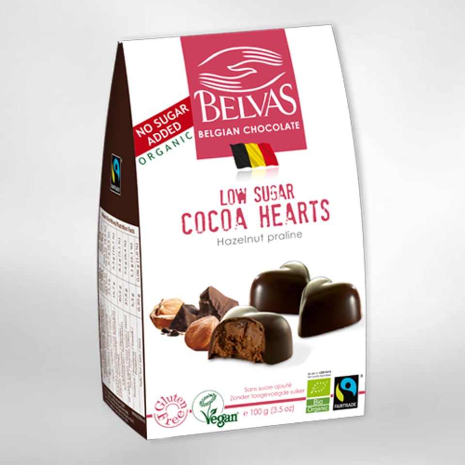 Belvas Ganache Donker Hart 100g