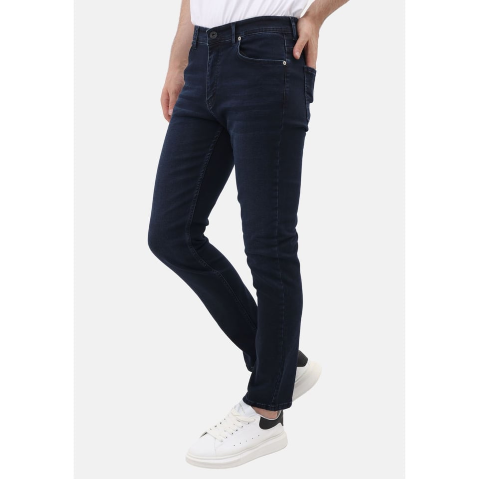 Heren Spijkerbroek - Regular Fit - Jeans Stretch - MM-R-13 - Donker Blauw