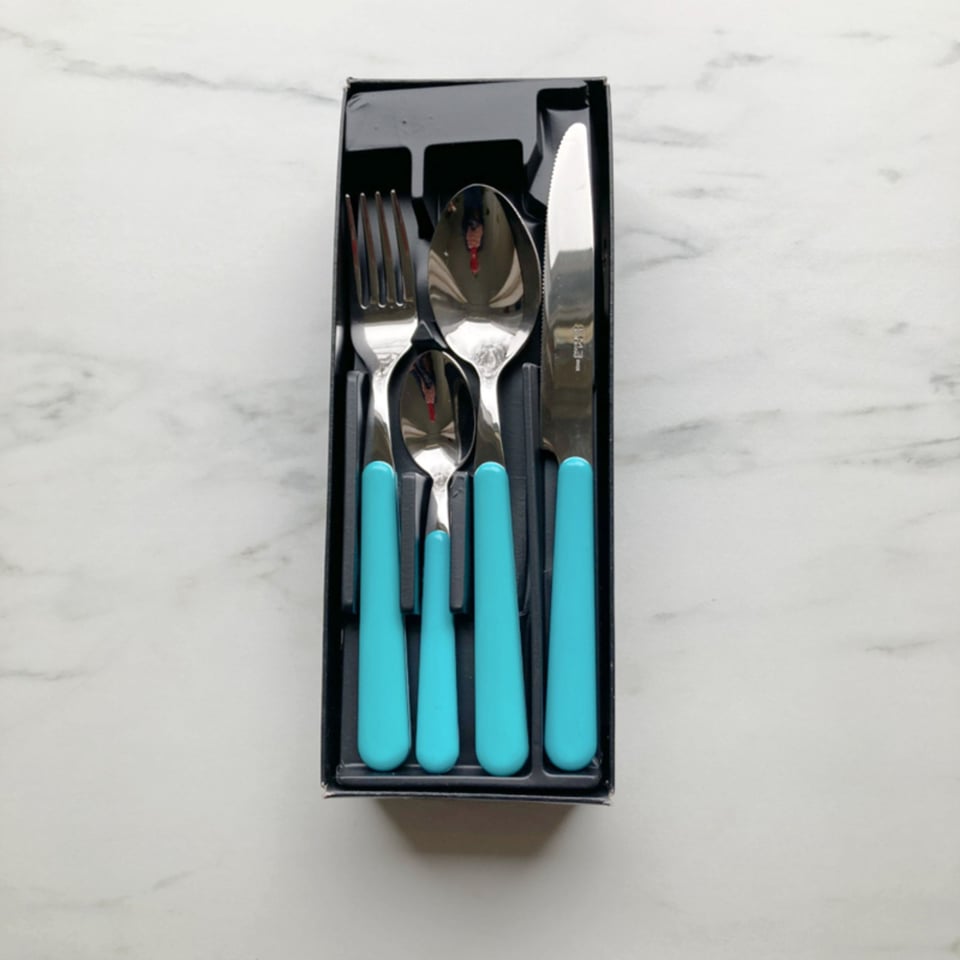 Brio Bestek 24 Delige Bestekset Azur / Turquoise 68