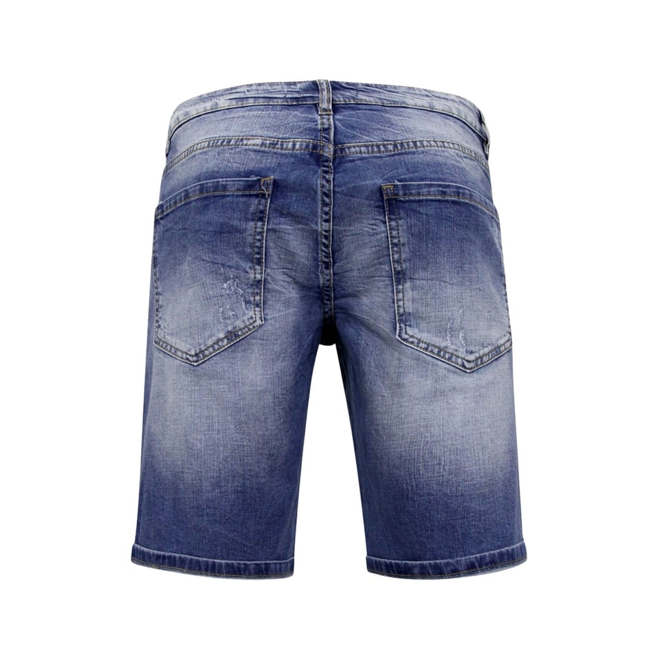 Stretch Korte Broek Heren - Denim Short - Blauw