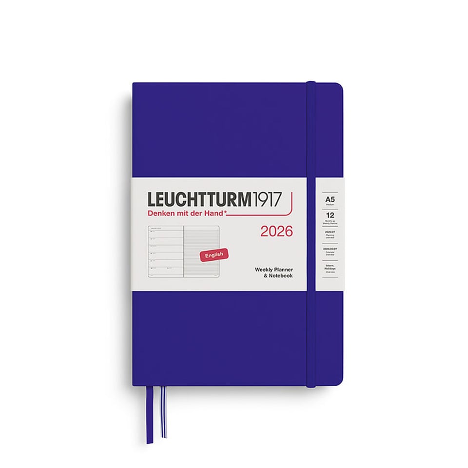 2026 Weekly Planner & Notebook 12 Months Medium A5