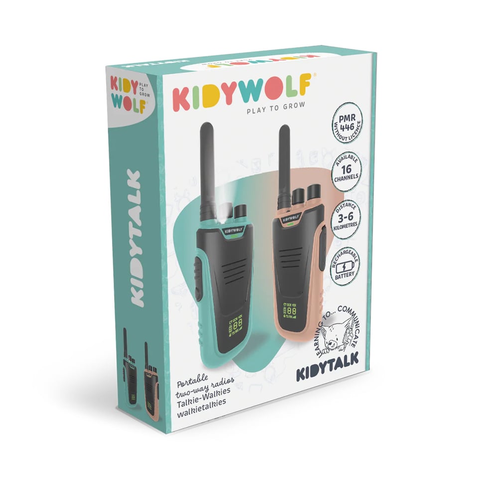 Kidywolf KIDYTALK Walkie Talkies Nude- Cyaan