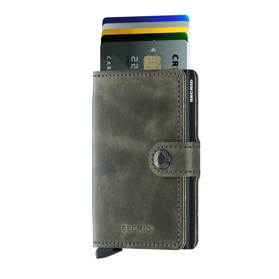 SECRID Miiniwallet Vintage Olijf/zwart