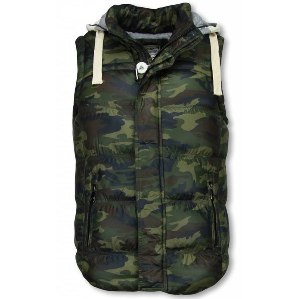 Bodywarmer Heren - Camouflage Vest Capuchon