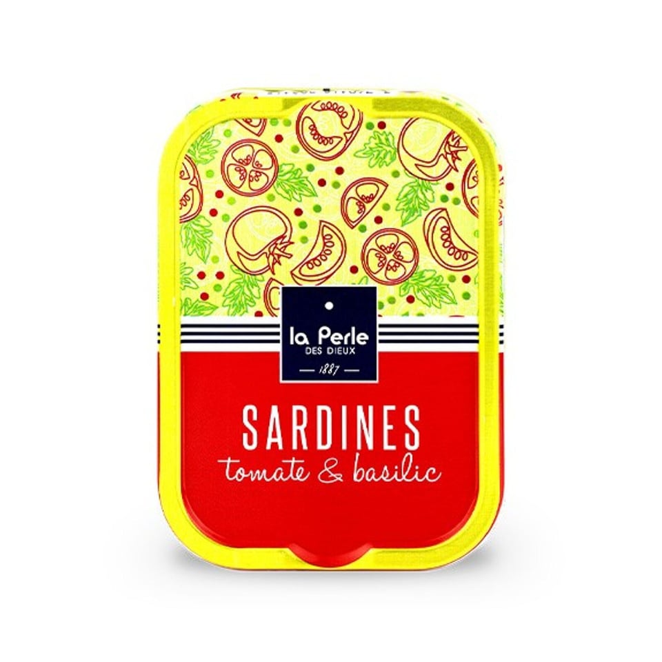 Sardines met tomaat en basilicum