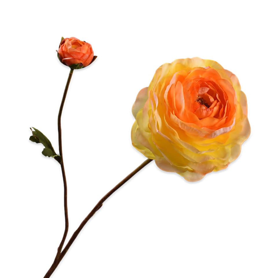 Kunstbloem Rankonkel 2 Bloemen Tak 65cm in 5 Kleuren