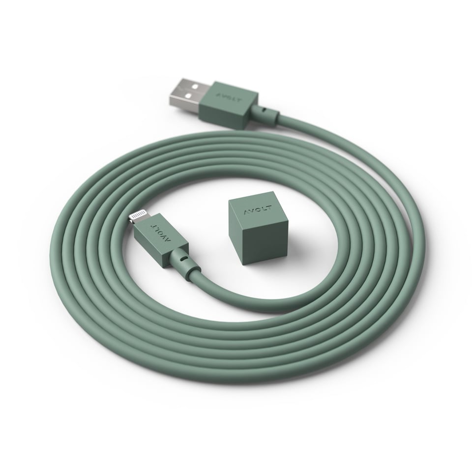Cable 1 (USB A to lightning), Oak Green