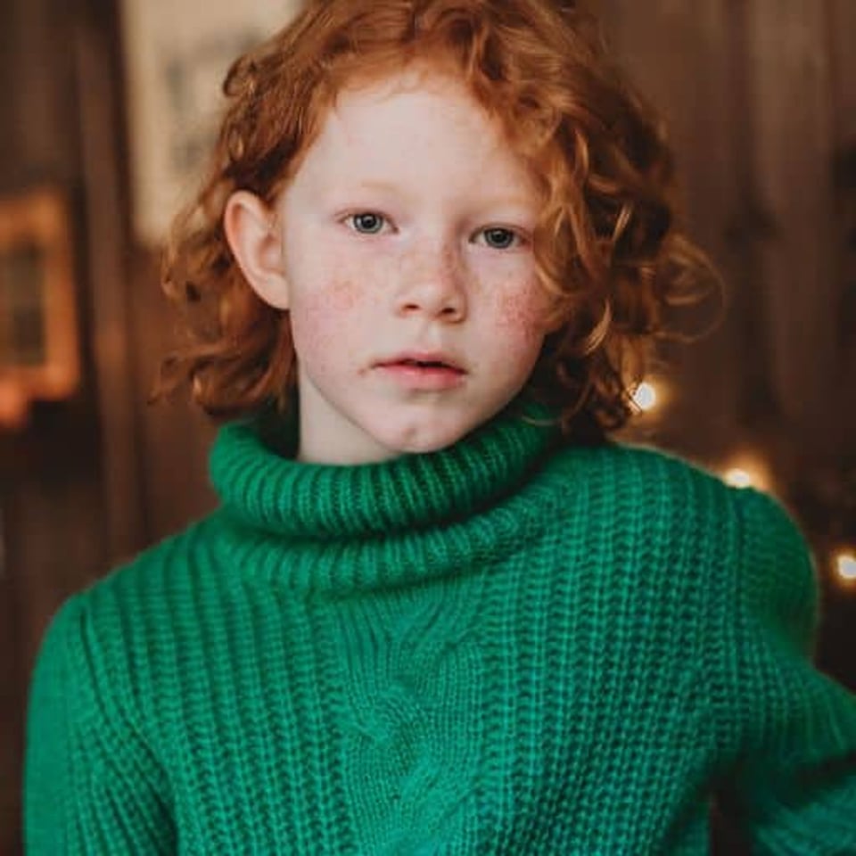 Sproet & Sprout Cable Sweater Fern Green