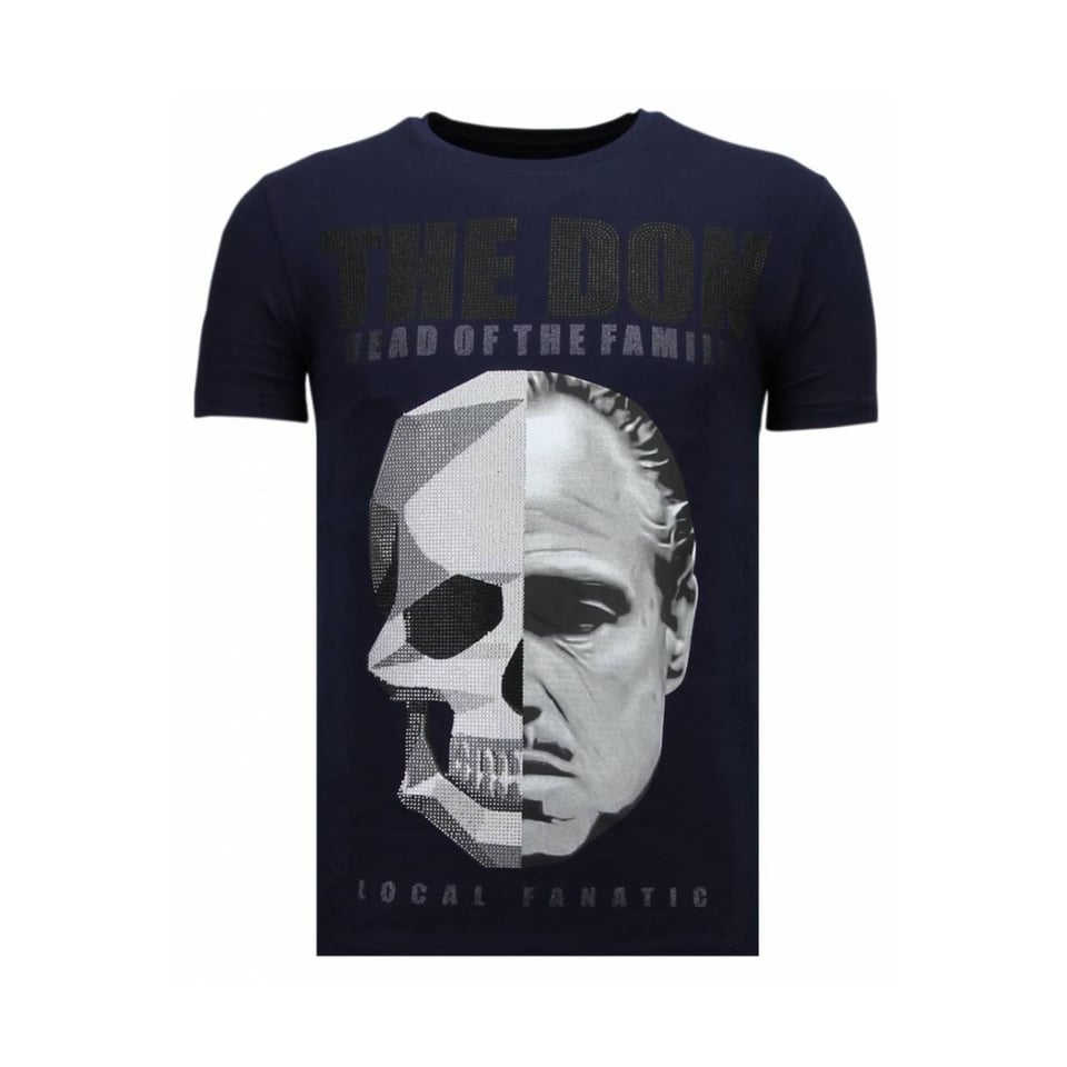 The Don Skull - Rhinestone T-Shirt - Navy