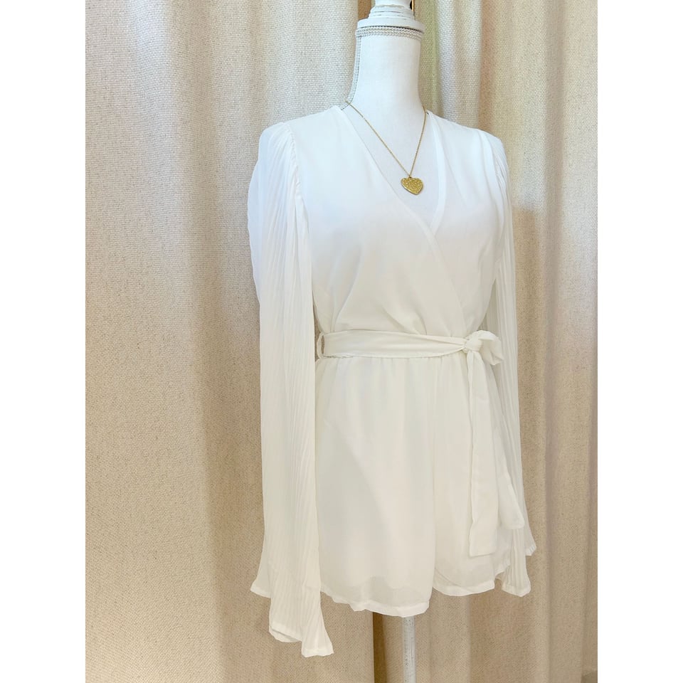 Playsuit White  - plissé