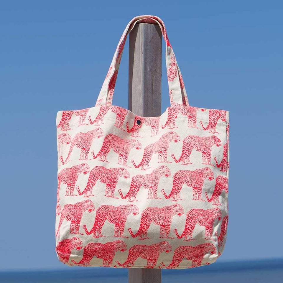 Beach Bag Tiger Pink